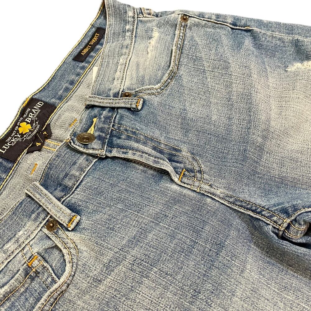 Lucky Brand Light Wash Jean Denim Cutoff Abbey Shorts Sz 4 / 27 - Picture 9 of 10